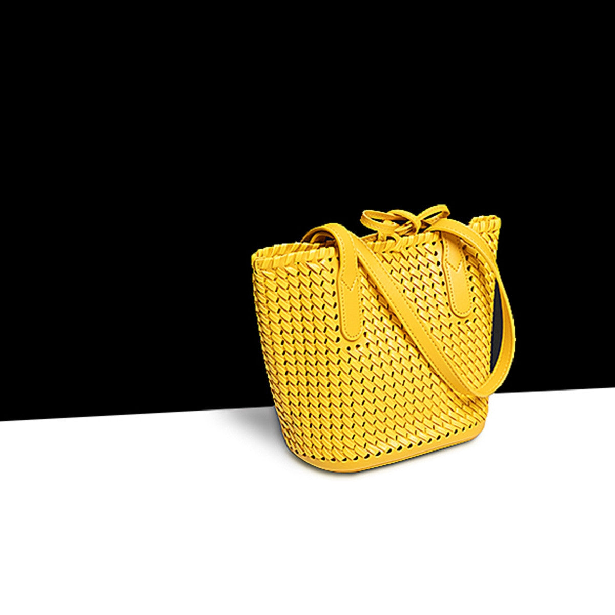 Niche Design Woven Cutout Tote Bag