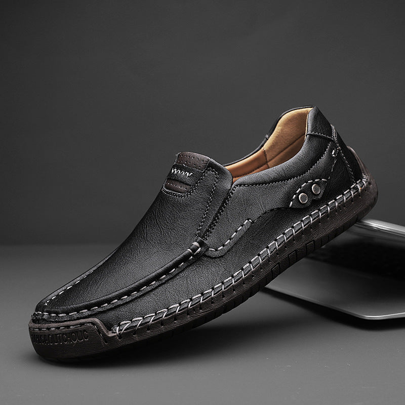 Chaussures en cuir faites main pour hommes de grande taille