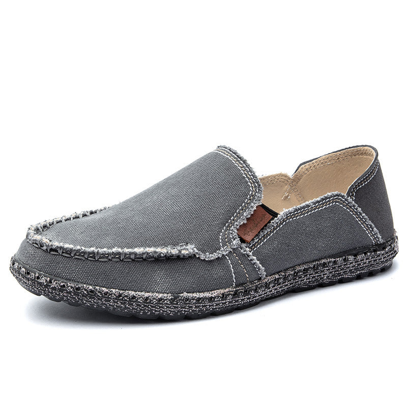 Chaussures décontractées à enfiler en tissu de Pékin ancien pour hommes, style rétro, paresseux, tendance