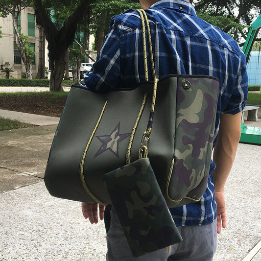 Bolso de hombro de viaje con estampado de gran capacidad para mujer