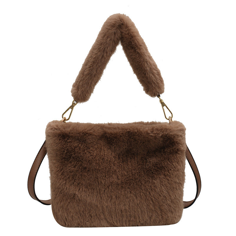 Faux Fur Rabbit Plush Shoulder Crossbody Bag