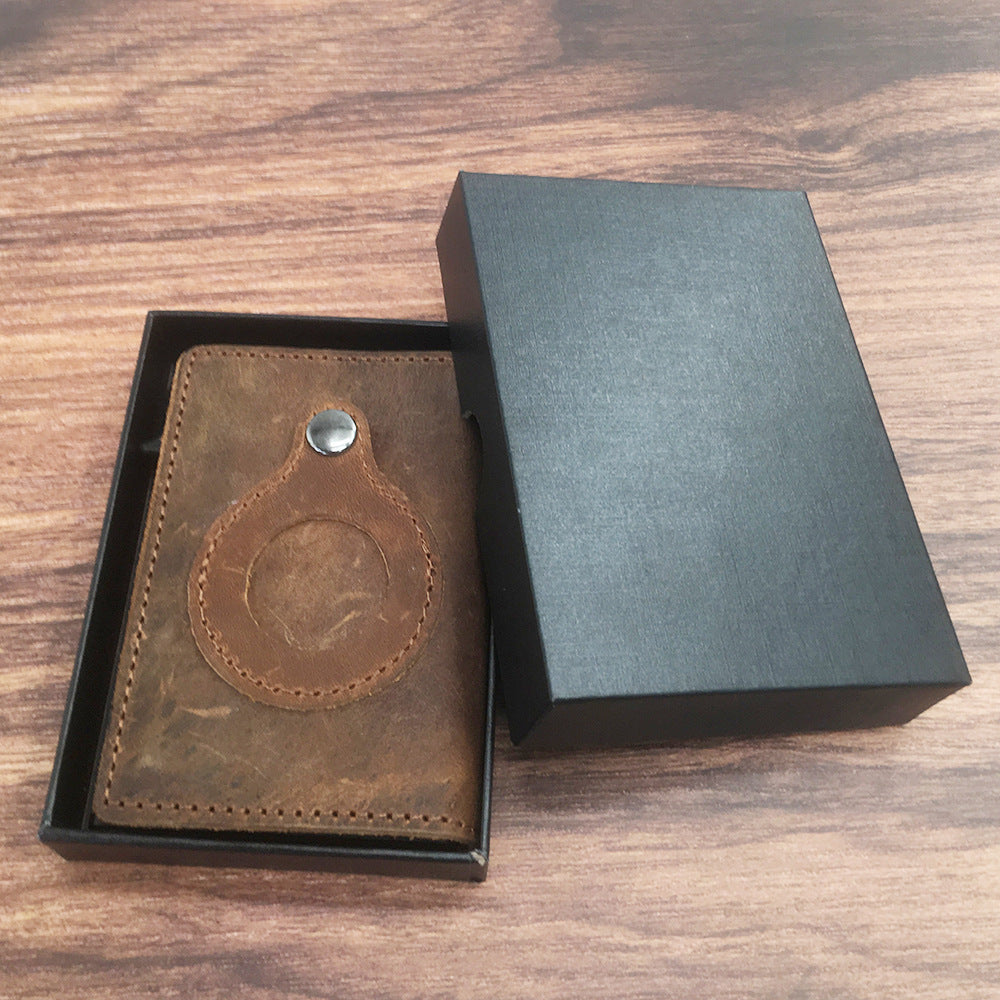 The First Layer Of Multi-card Slots Anti-theft Belt Positioning Leather Wallet