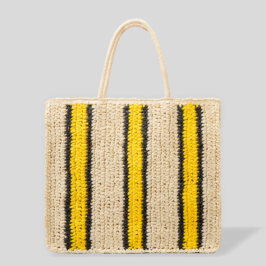 New Striped Large-capacity Straw Bag Fashionable Personality