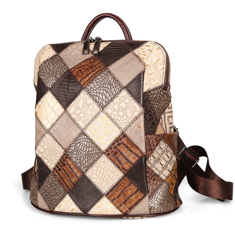 Mochila retro Cobbler Legend, bolsos de hombro de cuero genuino para mujer