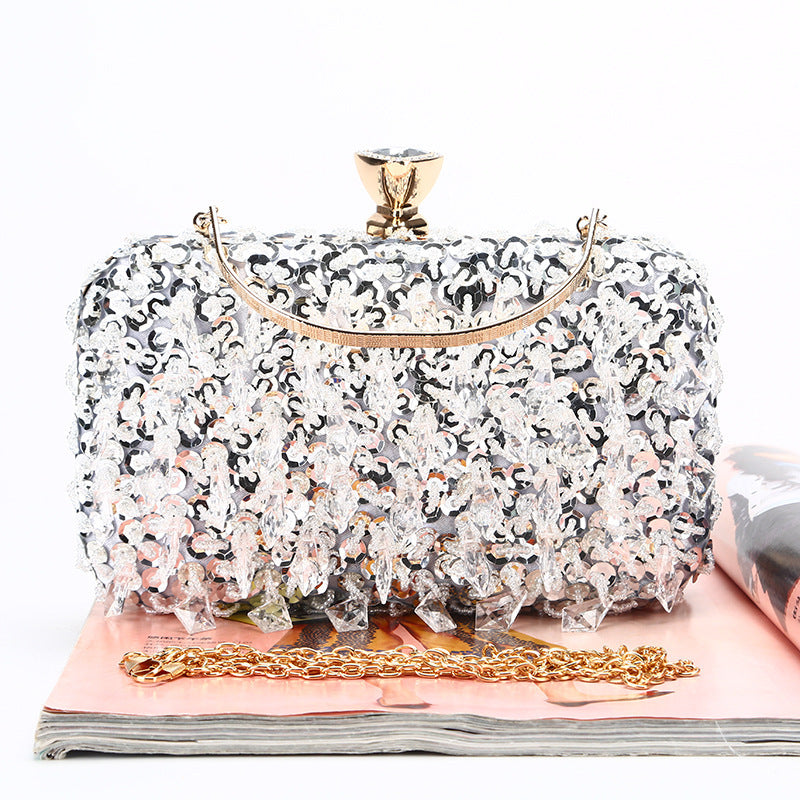 Gemstone Pendant Evening Ladies Beaded Evening Bag