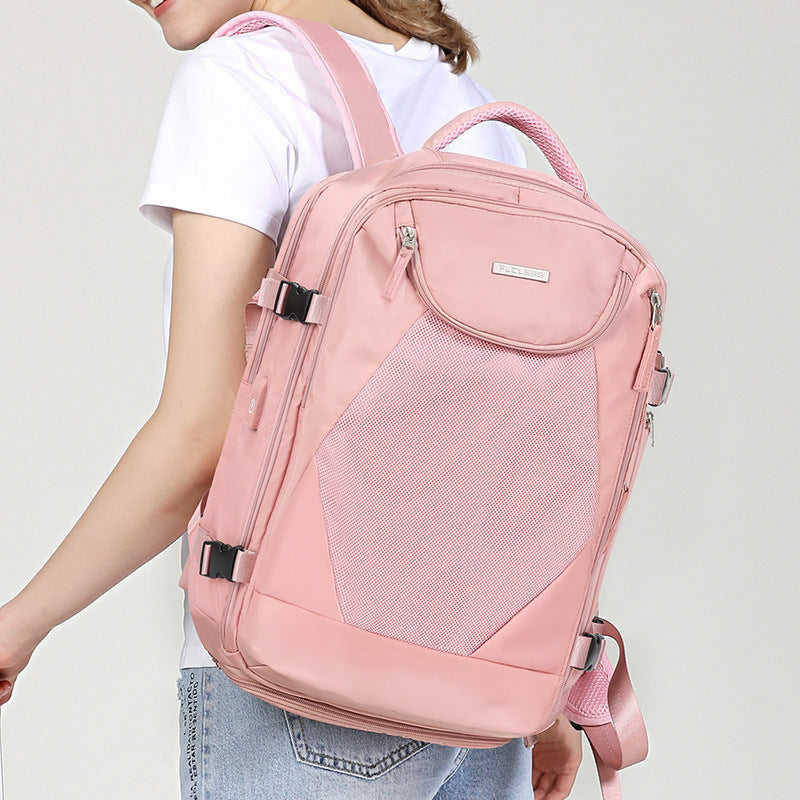 Mochila para computadora informal de gran capacidad para mujer