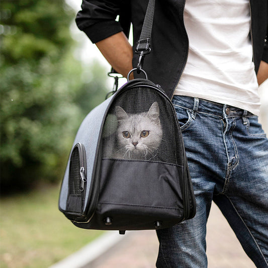 Sac pour animaux de compagnie portable, pliable et respirant, à une épaule