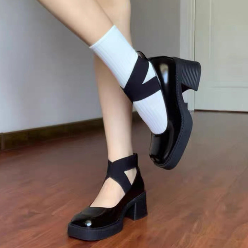 Women's New Chunky Heels Casual Shoes