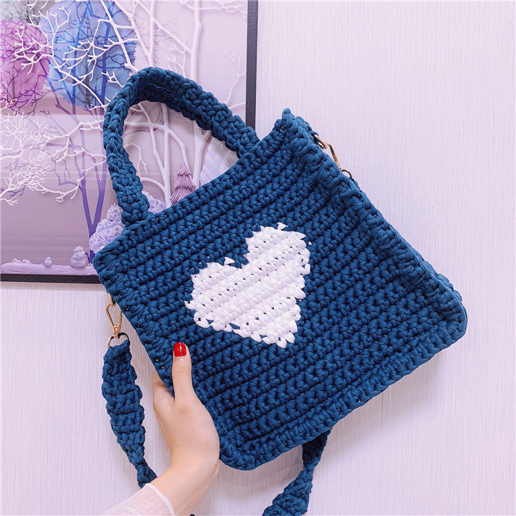 Bolso bandolera de lana para mujer, bonito y con un solo hombro