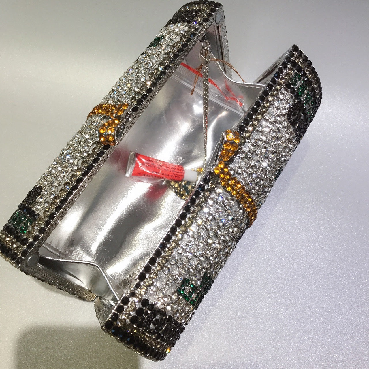 New Roll Dollar Crystal Banquet Clutch Bag