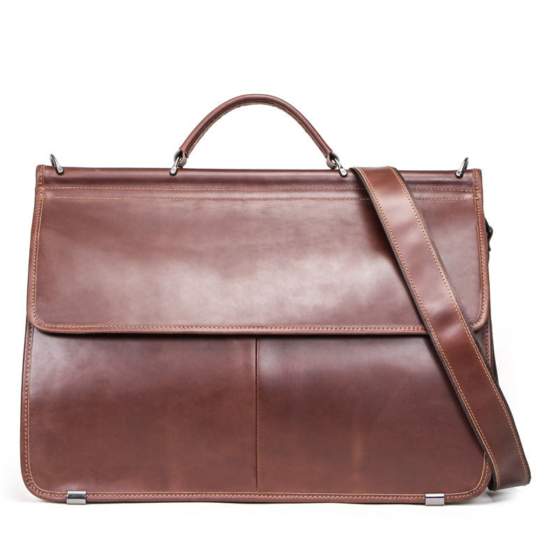 Computer Men's Business Briefcase Large-capacity Cowhide Men's Bag