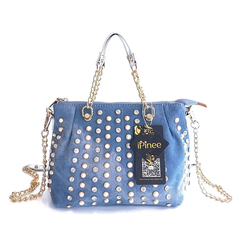 Cowgirl Diamond-studded One-shoulder Messenger Handbag