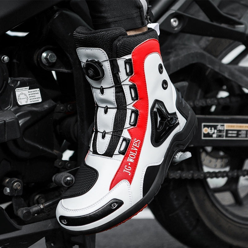 Bottes de moto antidérapantes pour motocyclette, longue, montagne, locomotive, route, protection tout-terrain, légères, pour travailleurs de banlieue