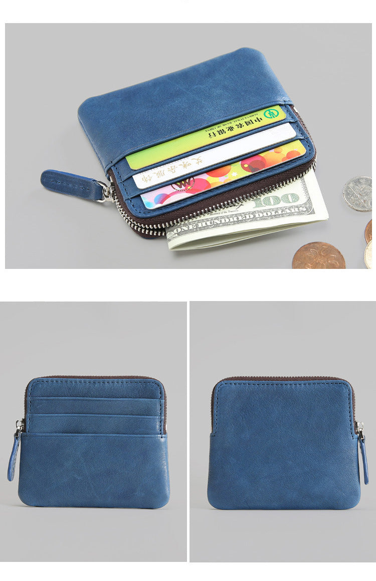 Leather Horizontal Wallet Retro First Layer Cowhide Ultra-thin