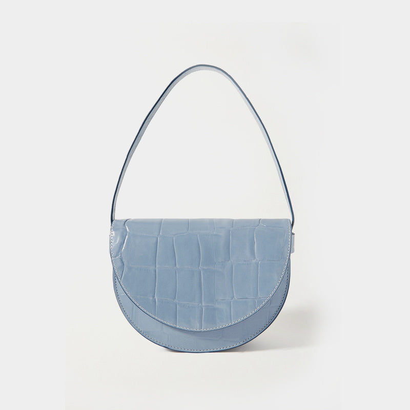 Sac à bandoulière élégant de couleur unie pour femme