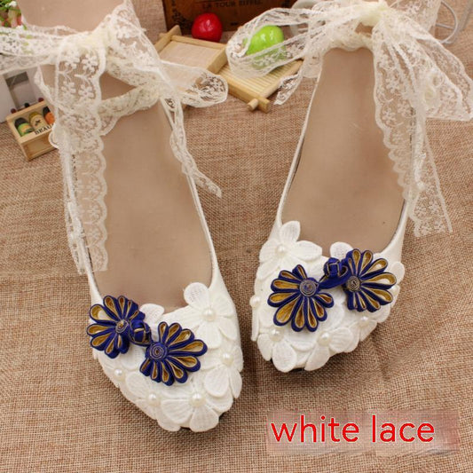 Low Heel Plus Size Women's Shoes Bridal Shoes