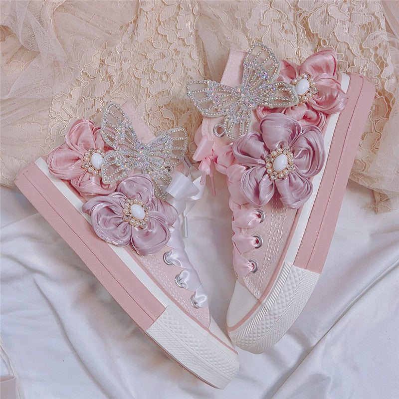 Chaussures à lacets en toile Fairy Dream Flower