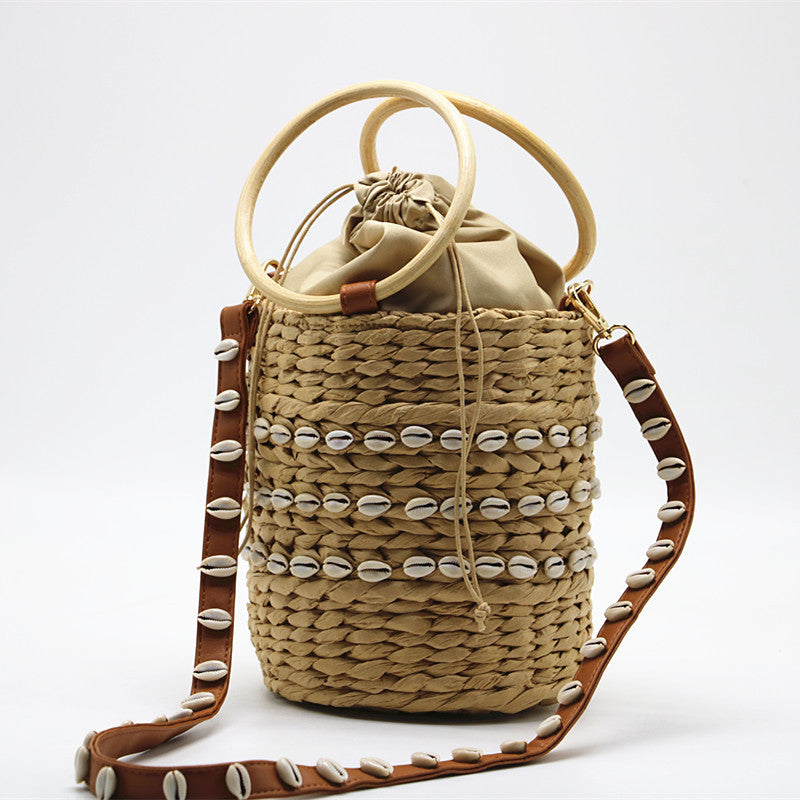 Urban Simple New Straw Shell Woven Bag