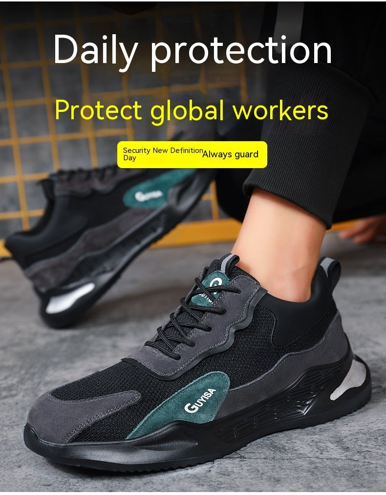 Los zapatos de protección laboral para hombres son livianos en términos de resistencia al impacto y a la perforación.