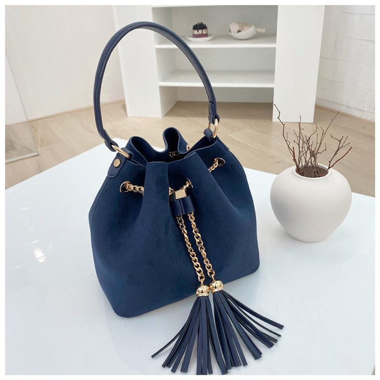 Bolso bandolera con cordón y diseño esmerilado de nueva moda para mujer