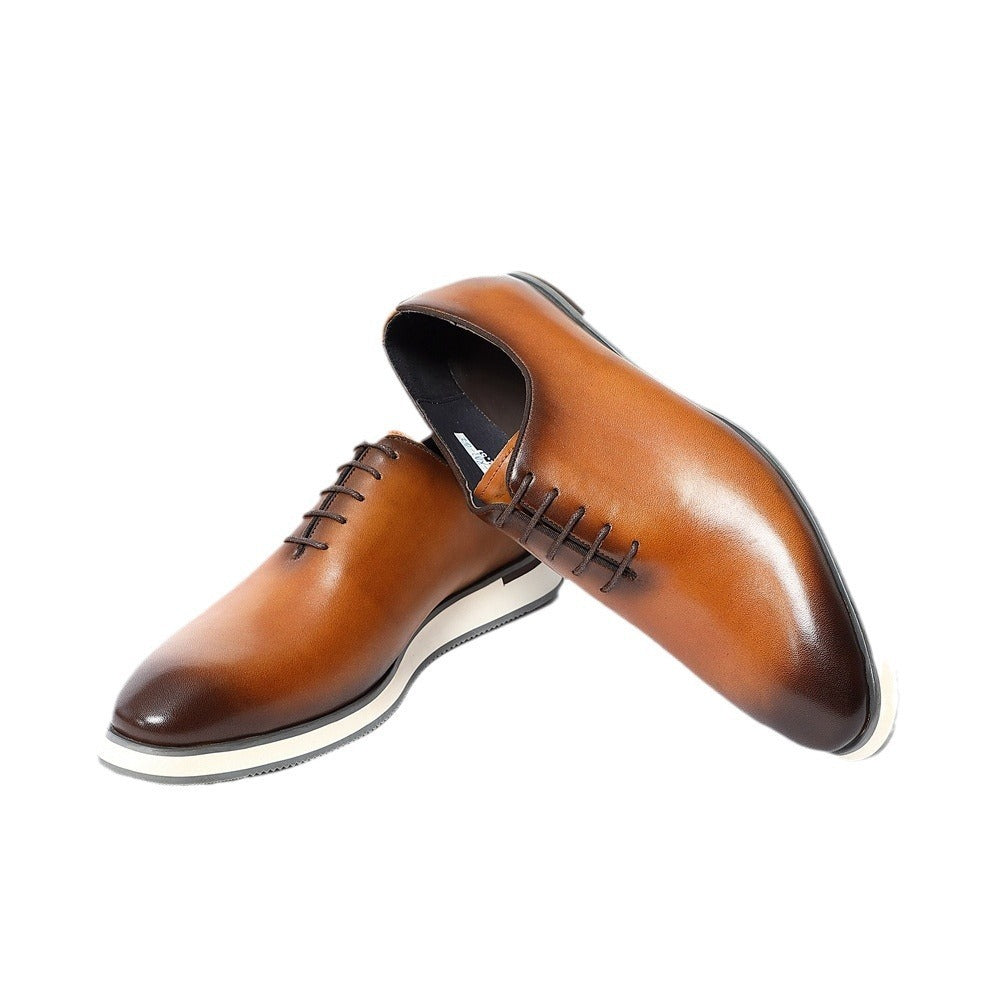 Zapatos de negocios Oxford de alta gama hechos a mano para hombre