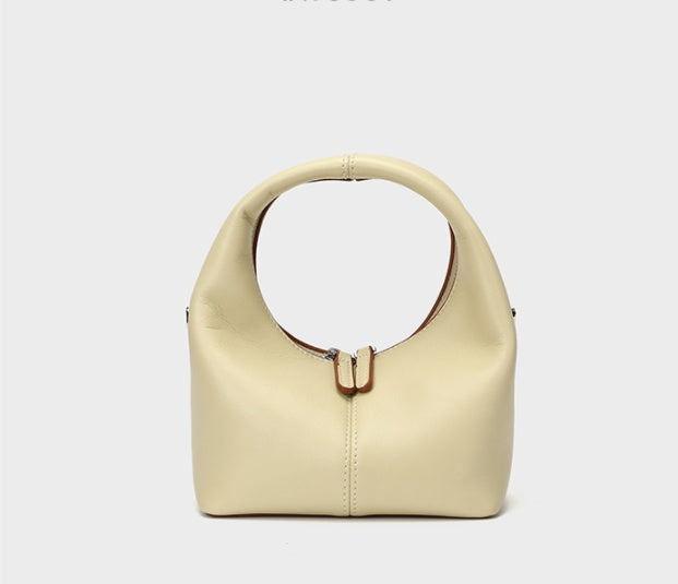 Sac à main en cuir de vache souple pour femme, design de niche français, mini sac messager à bandoulière simple, petit sac d'été