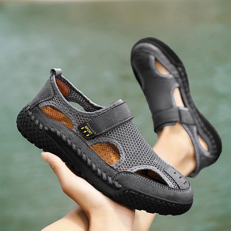 Closed Toe Sandals Breathable All-match Outdoor Large Size Beach Shoes