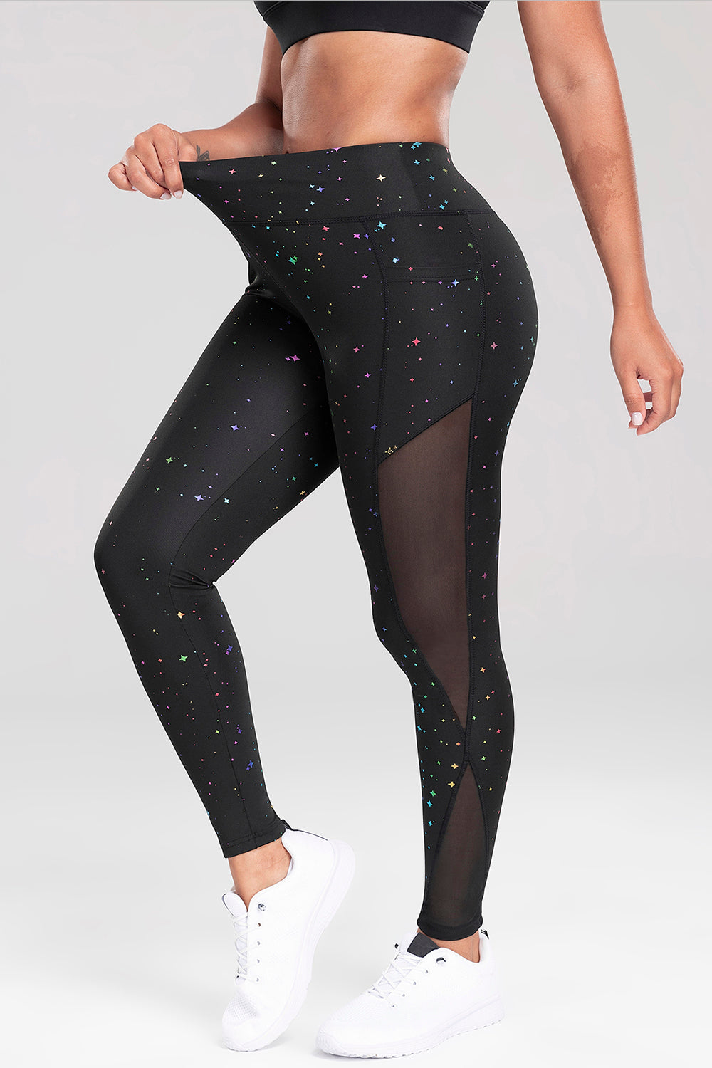 Pantalon de sport taille haute imprimé