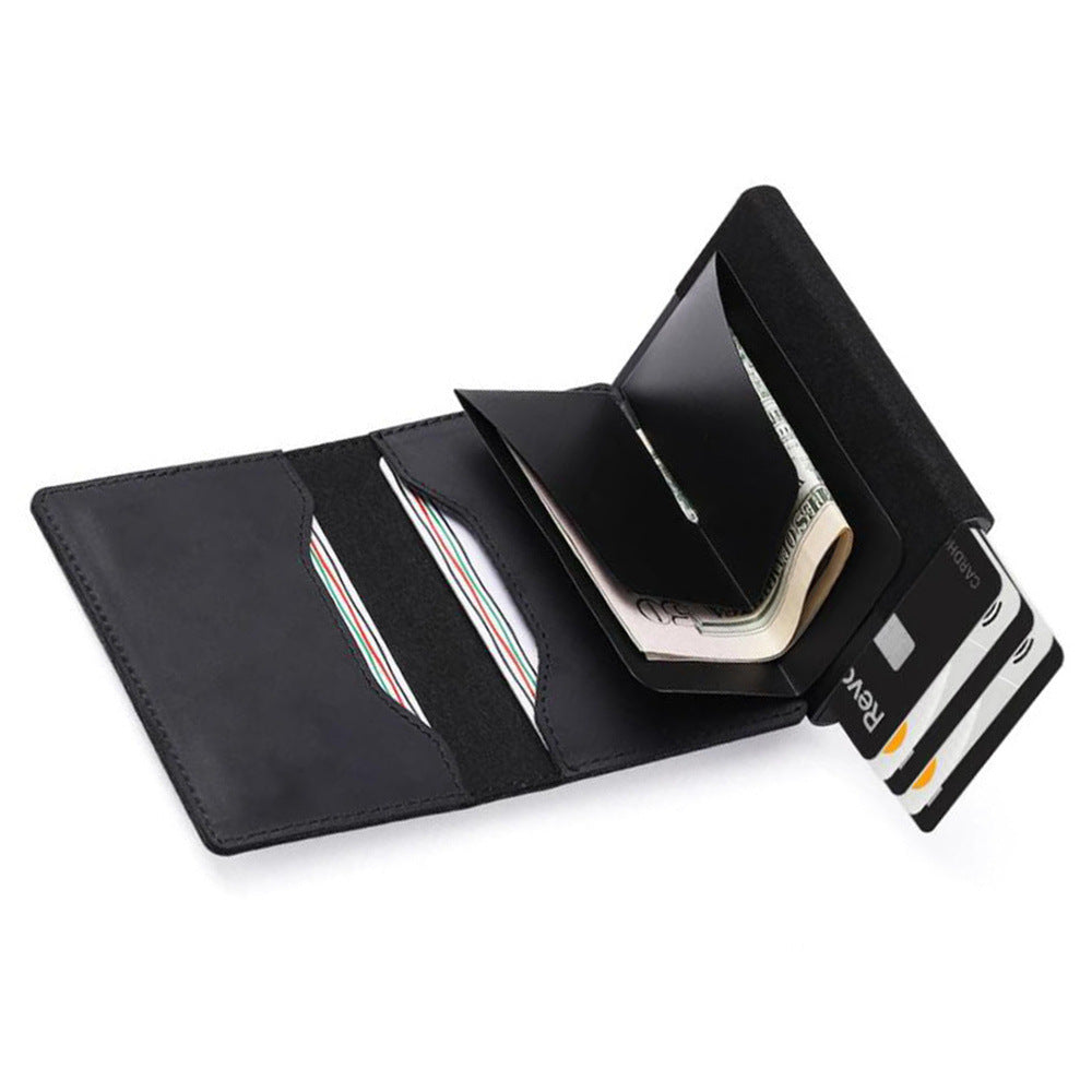 The First Layer Of Multi-card Slots Anti-theft Belt Positioning Leather Wallet