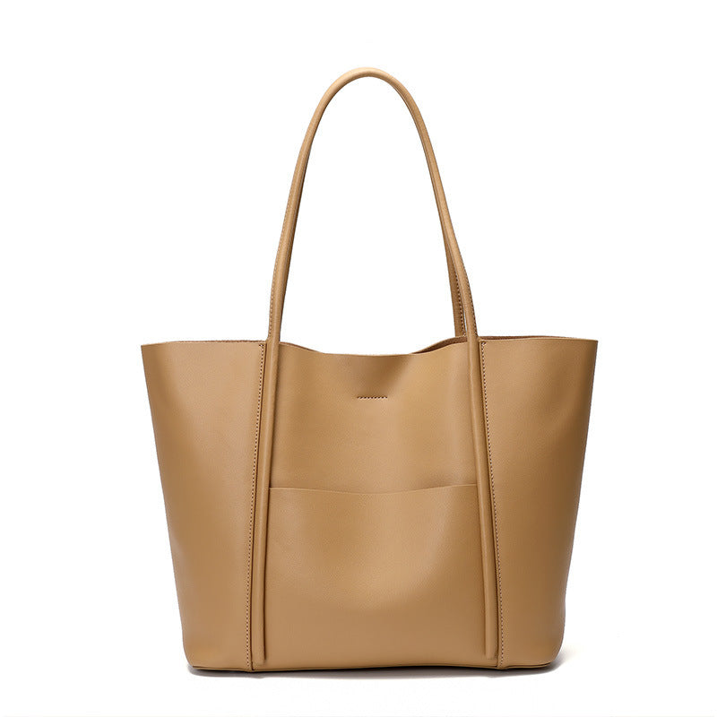 Sac fourre-tout en cuir véritable pour femme