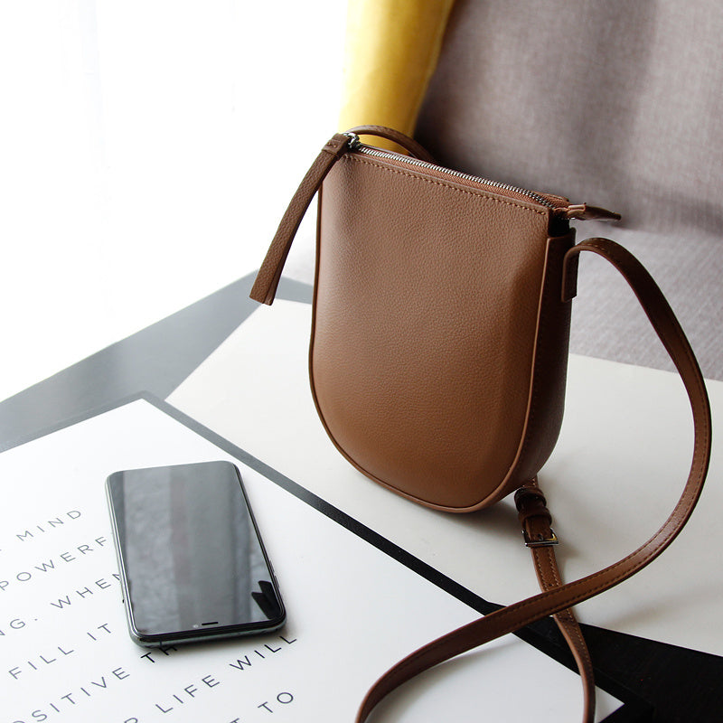 Leather Phone Bag Mini Shoulder Crossbody Pouch