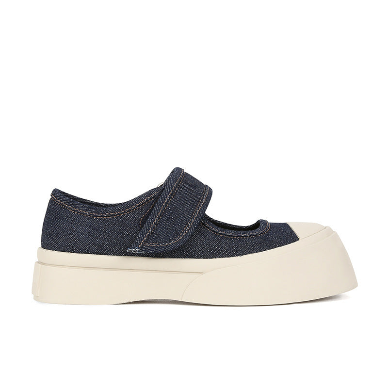 Zapatos Mary Jane con plataforma y velcro para mujer