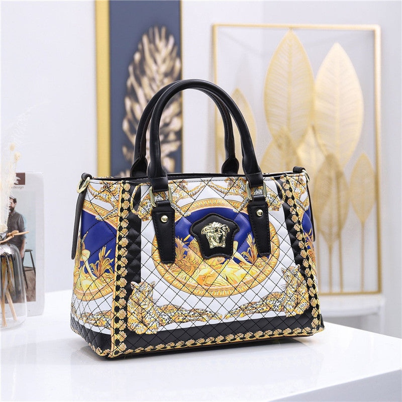 Printed Handbag Rhombic Car Line Women's