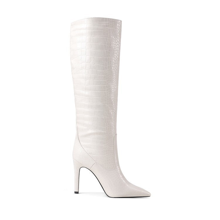 Women's Pointed Toe Stiletto Thigh Boots