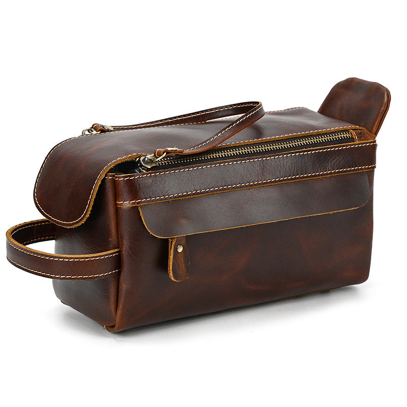 Leather Wash Bag Large Capacity Women's Storage Bag