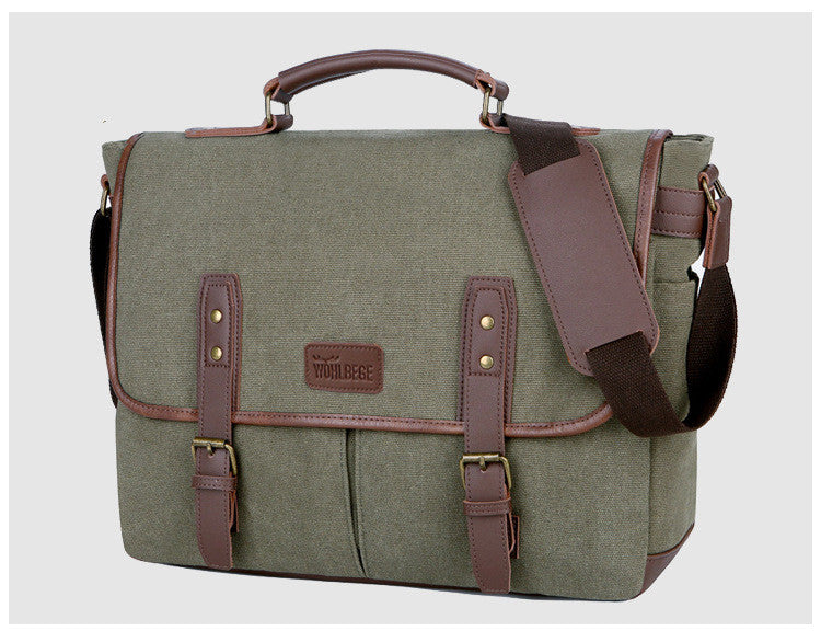 Sac messager portable de voyage en toile pour homme