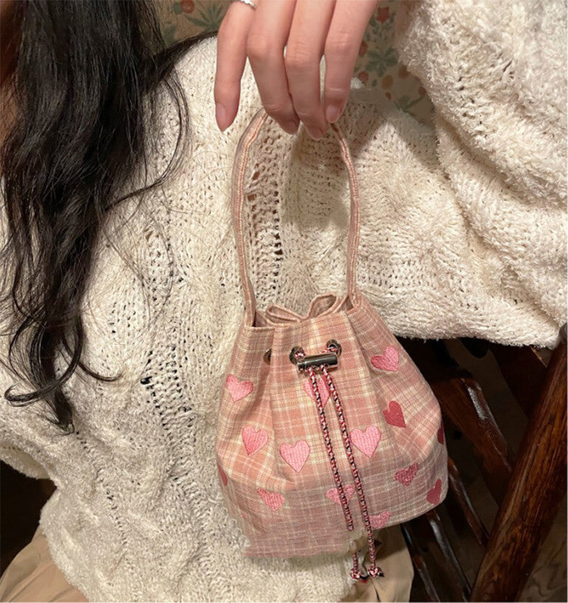 Niche Design Valentine's Day One Shoulder Bucket Bag