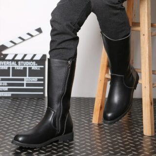 Plus Size High Leg Boot Low Heel Martin Boots