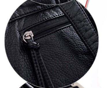 Soft Leather Ladies Backpack All-match Mother Bag Tide