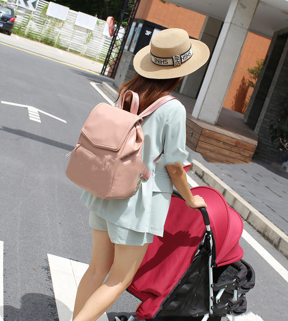 New PU Mummy Fashion Shoulder Baby Bag