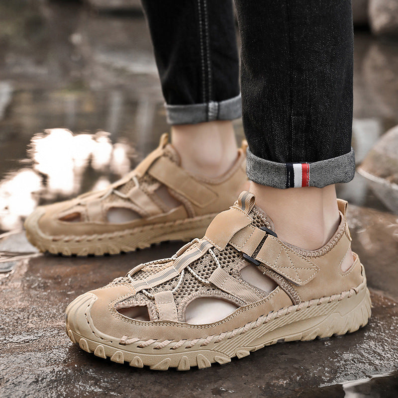 Sandalias de verano para hombre, con punta cerrada