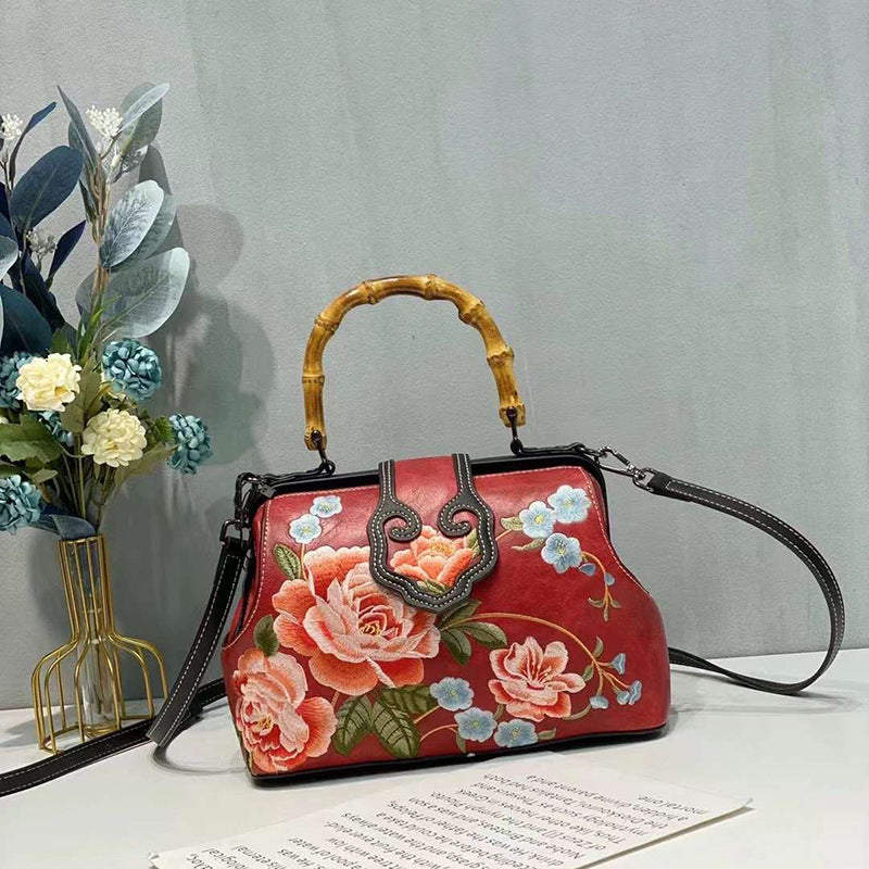 Avec sac à main en coton et lin Cheongsam Tang Suit Hanfu