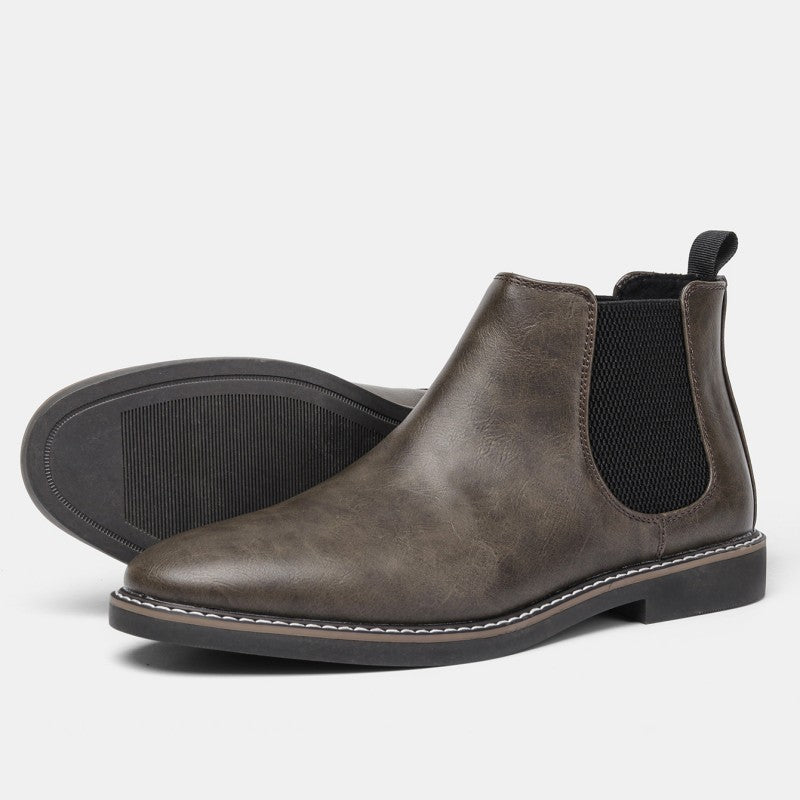 Botas de piel de vaca estilo retro para hombre