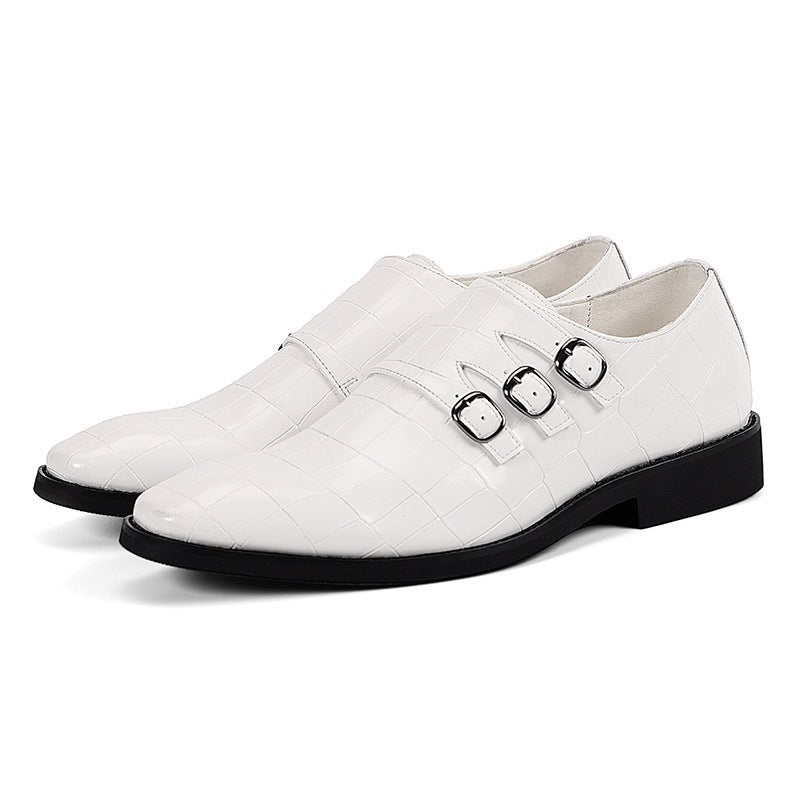 Chaussures d'affaires en cuir respirantes et polyvalentes pour hommes, grandes tailles