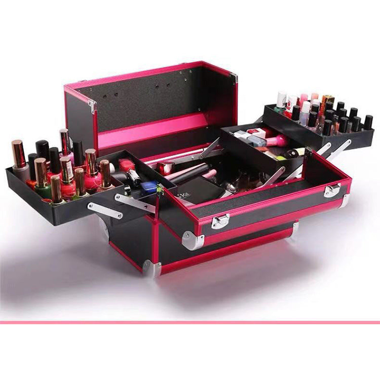 Portable Makeup Aluminium Embroidery Nail Art Toolbox