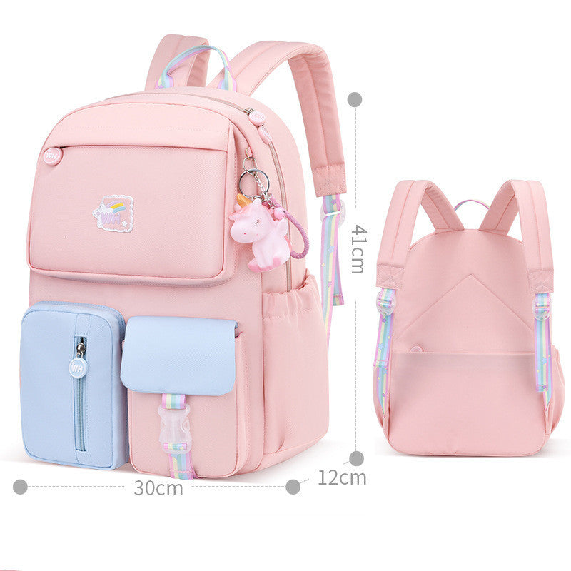 Sac à bandoulière léger pour enfants avec protection de la colonne vertébrale pour filles