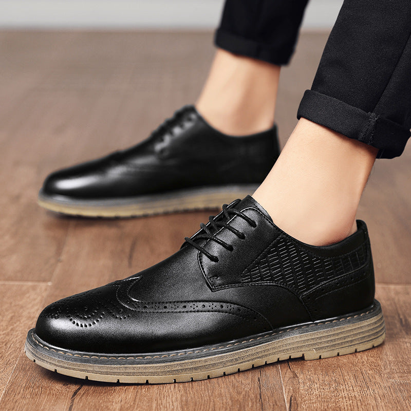 Chaussures en cuir pour hommes Chaussures décontractées sculptées pour hommes