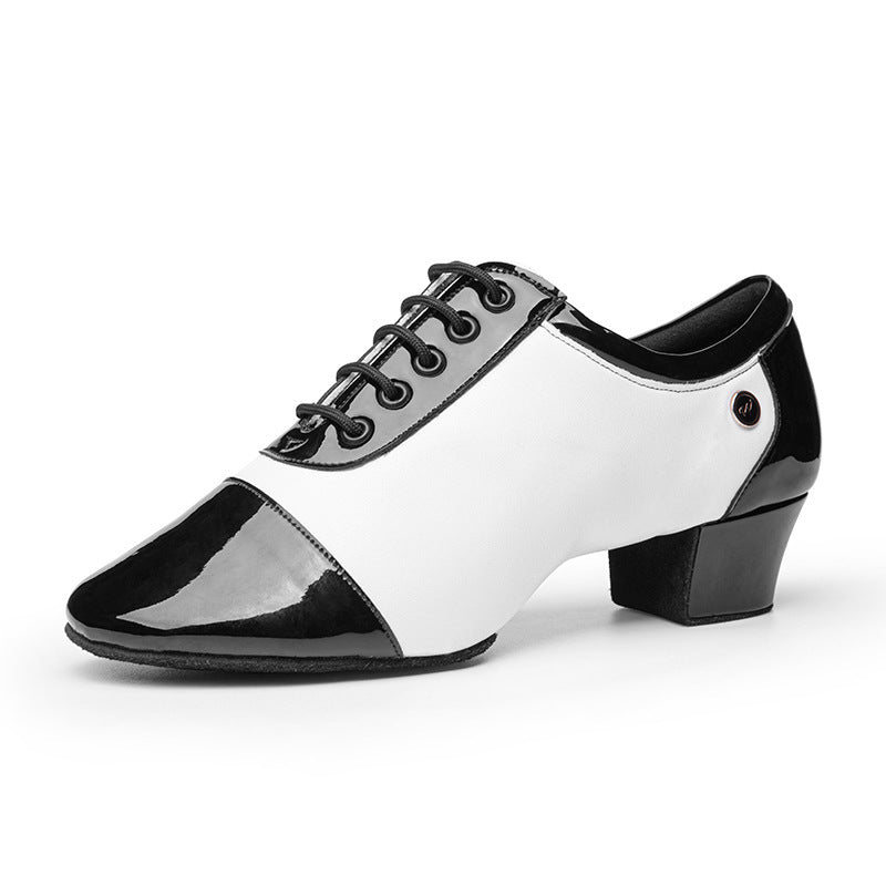 Chaussures de danse d'intérieur à semelle souple pour hommes Chaussures de danse carrée Chaussures de danse latine Chaussures de danse