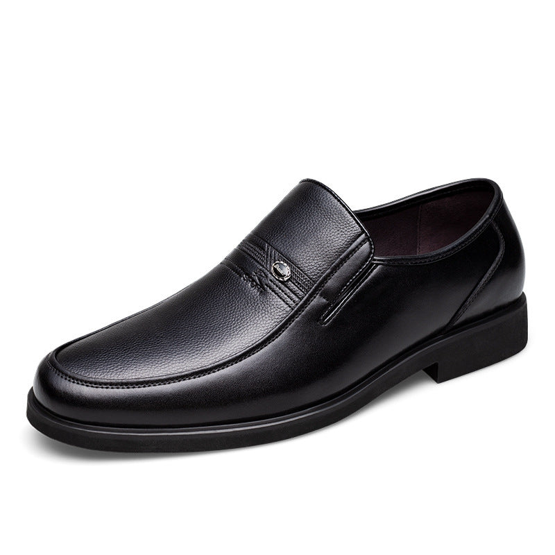 Zapatos casuales de negocios de estilo inglés de cuero genuino para hombres