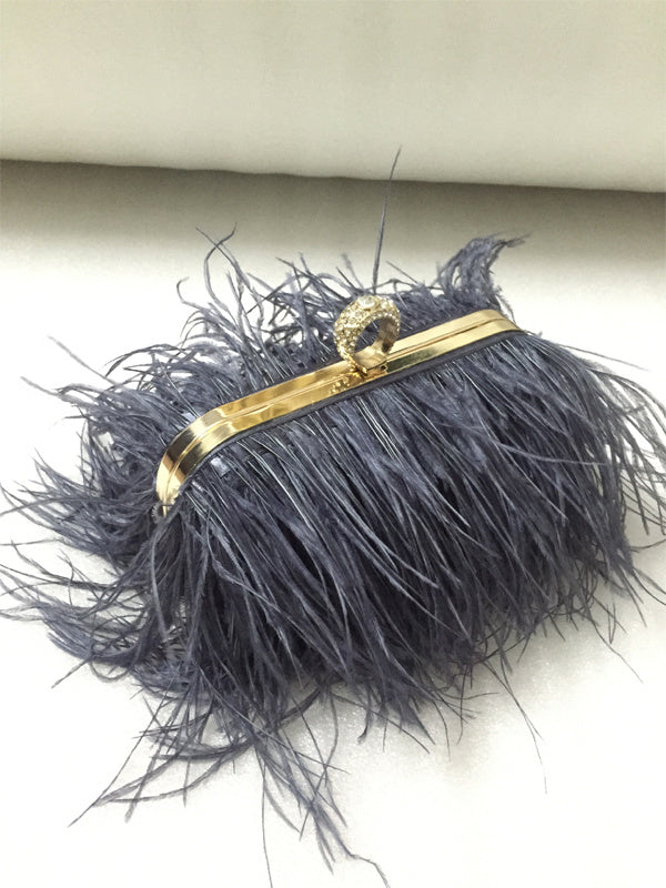 Pochette à chaîne en plumes de marque de mode de niche thaïlandaise